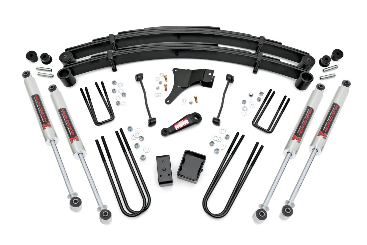 Ford F-250 Super Duty Suspension Lift Kit - Rear - Rough Country - 6 Inch Lift + Rear Blocks + M1 - 1999